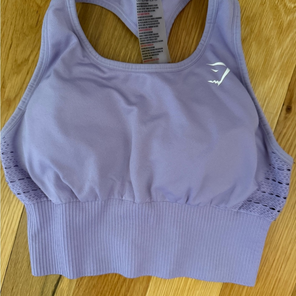 Gymshark Energy+ Seamless Crop Top Lilac